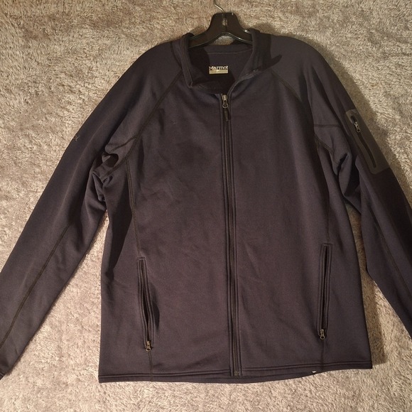 Marmot Other - Marmot Full Zip Fleece Jacket Mens XL Gray Outdoor Athletic Hiking Windbreaker